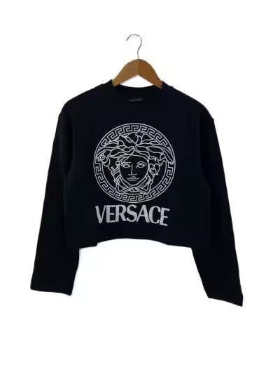 VERSACE/Sweatshirt/Size 38/Cotton/Black/Print/1008413/1A01174