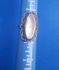 Vintage Sterling Silver Abalone Ring. Size 6
