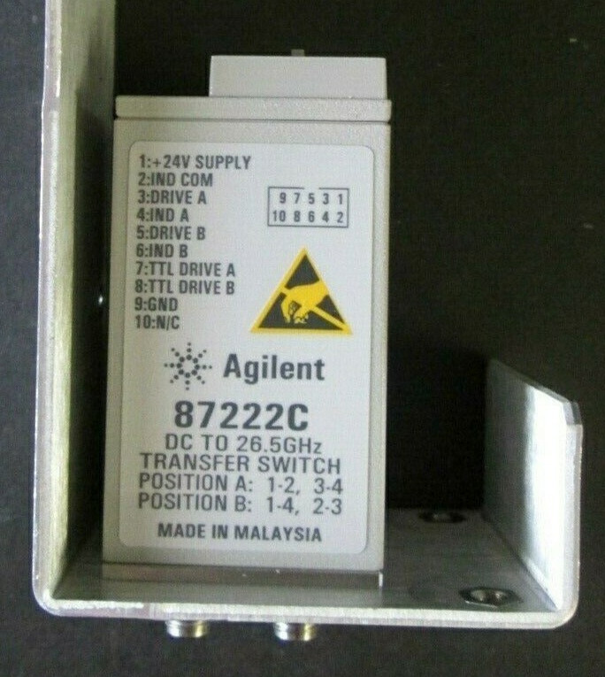 RF Switch DC - 26.5 GHz Agilent 87222C Transfer switch +bracket & control cable!
