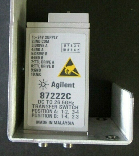 RF Switch DC - 26.5 GHz Agilent 87222C Transfer switch +bracket & control cable!