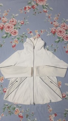 MARITHE + FRANCOIS GIRBAUD White Full Zip Lightweight Track Jacket Size USA 27