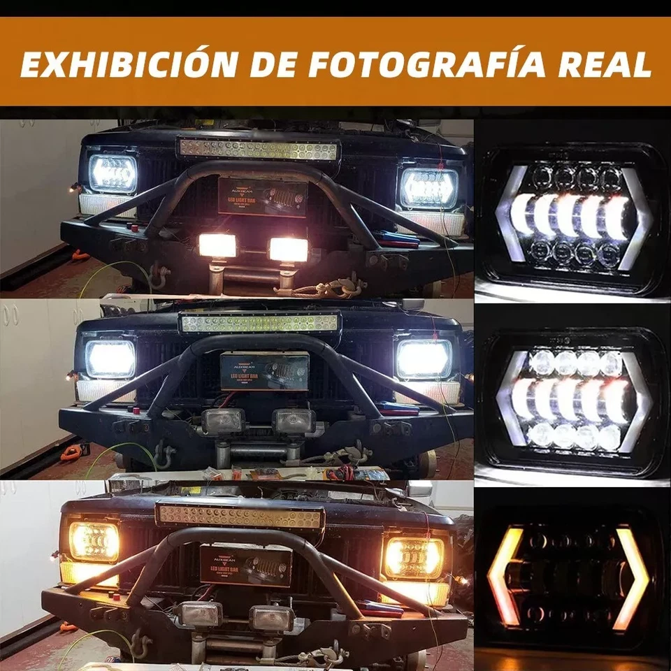 Faros LED de 2 piezas PUNTOS 7x6" lámparas selladas para 1983-1991 para GMC S15 Jimmy Popular Foto 4 de 4