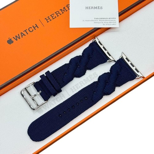 Apple Watch Hermès Trico Nylon Unit Torsade Navy Band 42/44/45/46/49mm - 第 9/9 張圖片