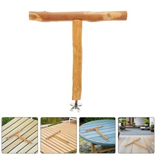 2 Pcs Bird Cage Accessories Training Stand Natural Wood Perch Standing Stick