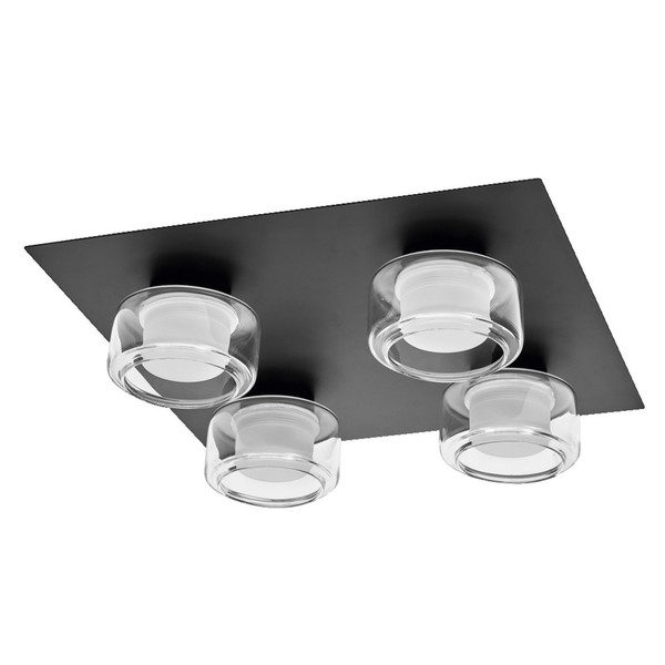 Led Deckenlampe Glas Schwarz Osram Cct Click-Cct IP44 L:35Cm Deckenleuchte Bad-image