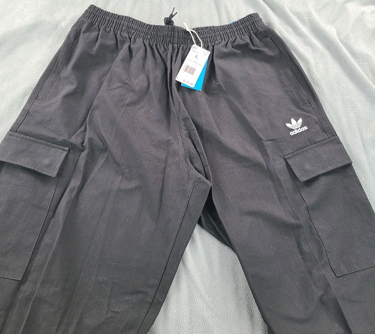 adidas x Essentials Woven Black Cargo Pants Men's Size Small #JW6020 NWT  thumbnail 5