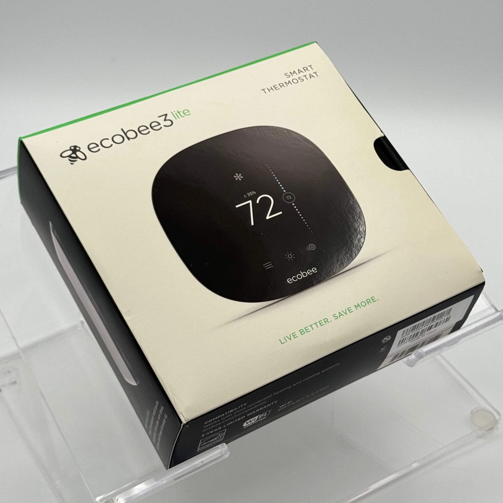 Ecobee 3 Lite Smart Thermostat Black New Open Box