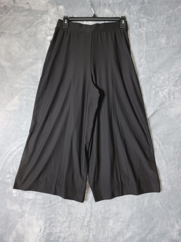 Coldesina Pants Womens XS Black Wide Leg Culottes Pull On Stretch Pockets - Picture 2 of 12