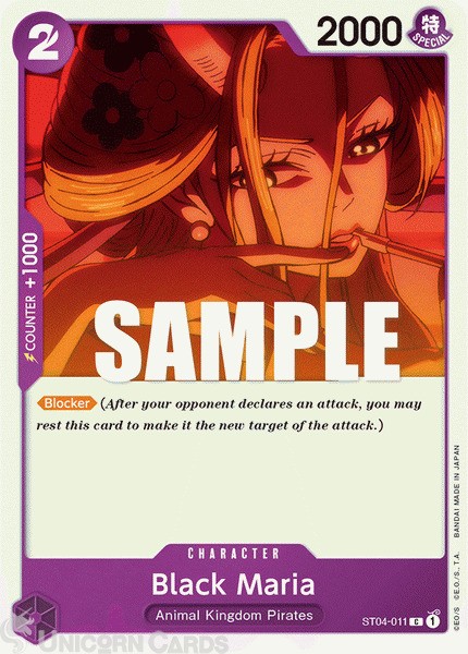 ST04-011 Black Maria : Common One Piece TCG Card : ST04: Starter Deck: Animal Ki