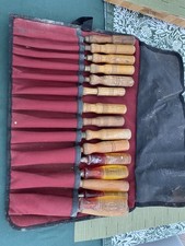 Job Lot Vintage Woodworking chisels in carry case 