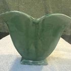 Vintage McCoy green ceramic art pottery vase