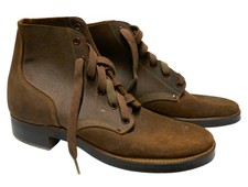 WWII US 1944 Dated Roughout Boots With Hobnails Sz 6B