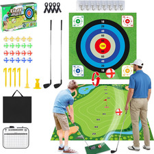 Golf Chipping Game Set - Indoor/Outdoor Battle with 2 Clubs  20 Balls