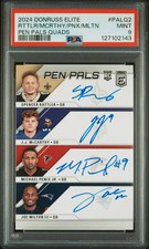 2024 Panini Donruss Pen Pals Quad Auto JJ McCarthy/Penix Jr/Rattler/Milton
