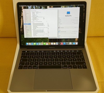 Apple MacBook Pro 13  A1706 Touchbar 512GB SSD 16GB RAM, i5 3.1GHz, OS 15.7.5