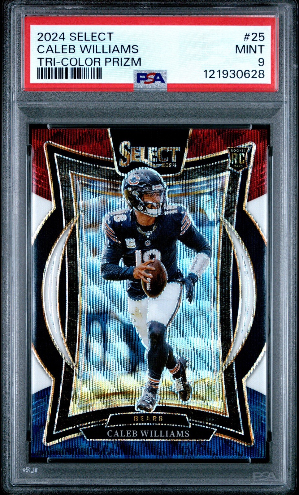 2024 Panini Select - Concourse Caleb Williams #25 Tri-Color Prizm /299 PSA 9