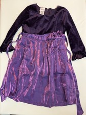 Rose Cottage Girls Dress Vintage Size 8 Purple Velvet Empire Waist