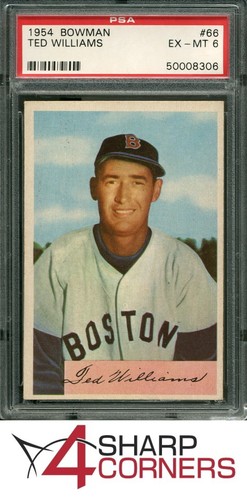1954 BOWMAN #66 TED WILLIAMS RED SOX HOF PSA 6