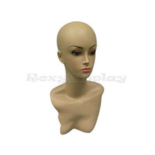 Adult Female Realistic Mannequin Head Display with Facial Features