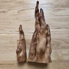 Vintage Tom Gaskins Wood Cypress Knee Museum Sculpture Palmdale, Florida TWO 