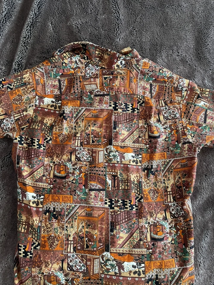 Vintage 70s Surfline Hawaii Multiprint Hawaiian Shirt Size Medium/Large - Image 2 of 4