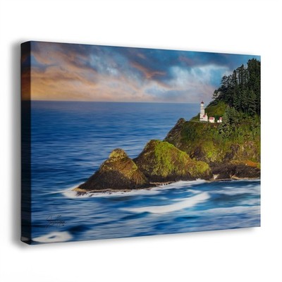 Heceta Head Lighthouse Art Oregon Coast Ocean Picture Coastal Decor