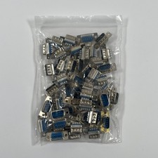 DB9 DE-9 Male Serial Connector Solder Cup Panel Mount Bulk Lot of 49 NEW