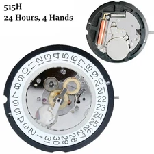 4 Hands 24 Hours Ronda 515H Quartz Watch Movement Original Swiss Replacement