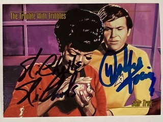 Nichelle Nichols Walter Koenig signed sports card Star Trek TOS Original Series