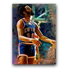 Walt Frazier #9 Art Card Limited 34/50 Edward Vela Signed (New York Knicks)