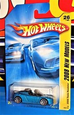 Hot Wheels 2008 New Models #26 2008 Tesla Roadster Mtflk Blue w/ 10SPs