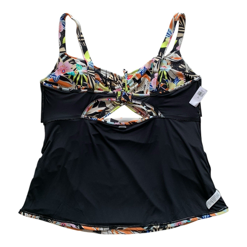 Old Navy Women's Tankini Bathing Swimsuit Top Cinched Front Floral Print Size 3X - Picture 4 of 16