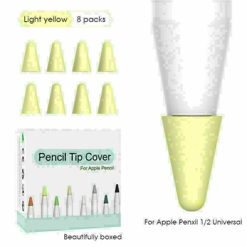 8PCS Silicone Touch Pen Nib Case Tip Cover For Apple Pencil 1st / 2nd Generation - Picture 14 of 21