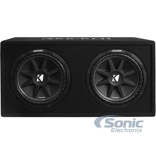 KICKER 43DC122 Comp Audio Dual 2-Ohm 12" Subwoofers In Vented Sub Box Enclosure - Picture 2 of 3