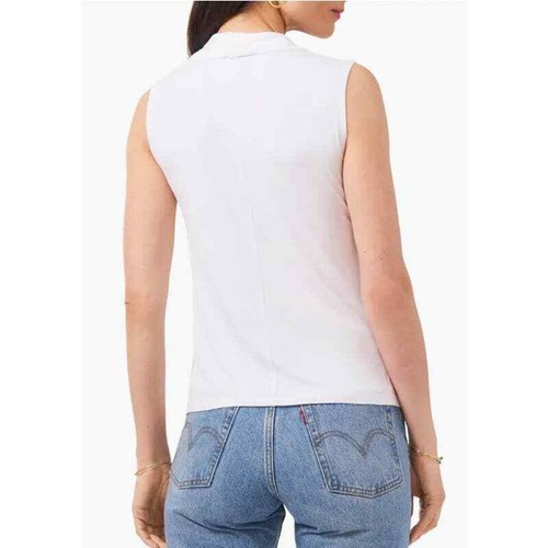 1.STATE Surplice Sleeveless White Tank Top Shell- Size Large- NWD - Picture 3 of 12