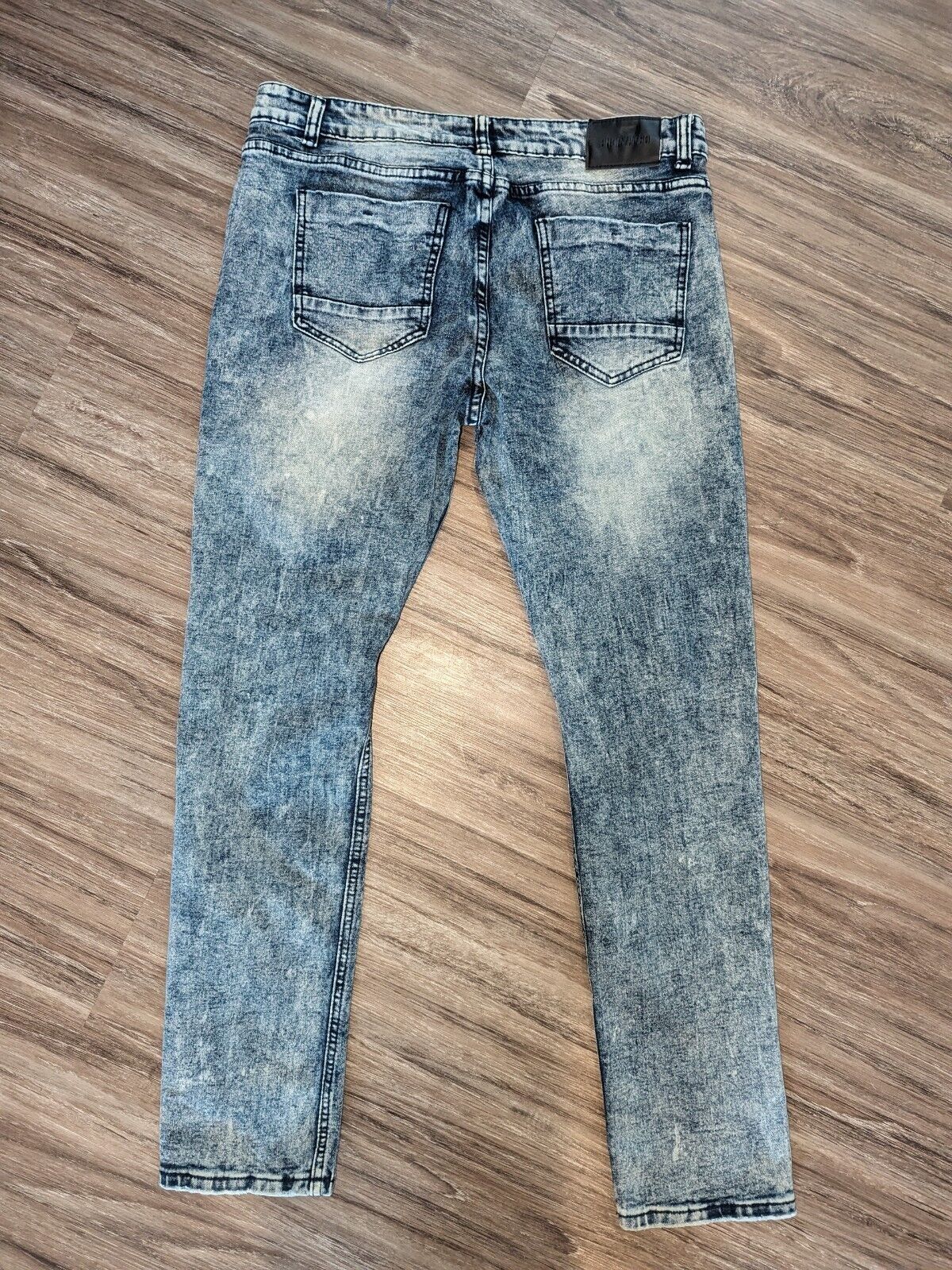 Men's Jeans Encrypted Acid Wash Distressed Style … - image 11