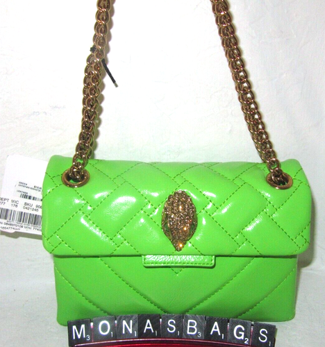 Bolso Bandolera Kurt Geiger Mini Kensington Drench Cuero Verde Nuevo con Etiquetas $215 - Imagen 3 de 11