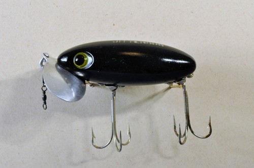 Leur De Pêche Vintage Arbogast Jitterbug - En Bois, Couleur Rouge Et Blanc - Pour La Pêche Au Musky En Eau Douce - Topwater