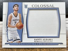 Santi Aldama 2021-22 Panini National Treasures Colossal Materials /99 Rookie