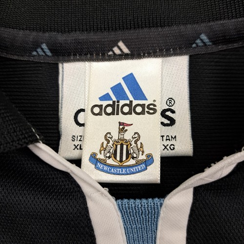 Vintage Newcastle Adidas Jersey Mens XL Black Away Soccer Kit Top 2000 2001 - Picture 7 of 20