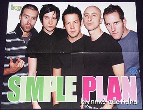 Simple Plan 2 Posters Centerfold Lot 62A Jesse McCartney Kelly Clarkson on back - Picture 1 of 4