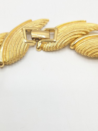 Vintage Napier 1980's Textured Leaf Chunky Collar Necklace - Picture 14 of 14