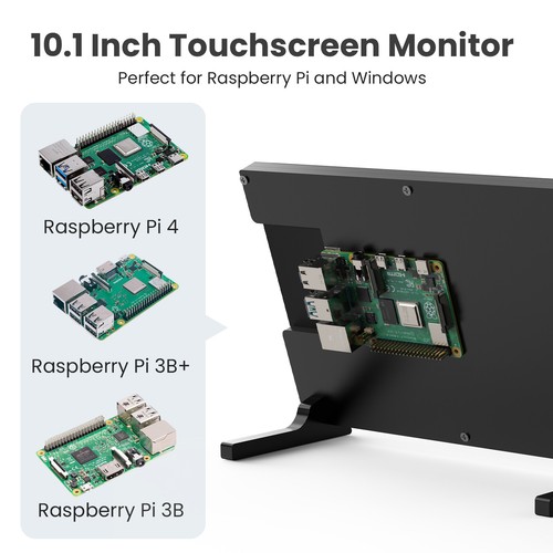10.1" IPS Touchscreen Monitor HDMI USB for Raspberry Pi 1280x800 HD Plug & Play - Picture 12 of 13