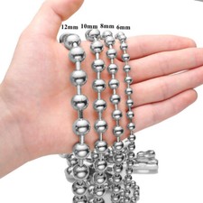 Fashion Gold/Silver/Colorful Men Women Stainless Steel Bead Ball Chain Necklace
