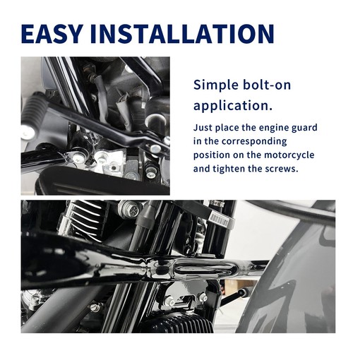 Barra de choque de carretera protectora de motor negra para Harley Road Glide FLTR 2015-2023 - Imagen 3 de 9