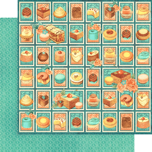 Graphic 45 CAFE PARISIAN 8x8 Paper Pack 24 Sheets *Deluxe Collector's Edition* - Bild 6 von 12