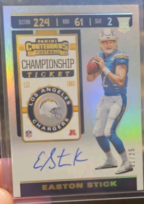 Easton Stick Rookie Contenders Championship Ticket Auto 1/25
