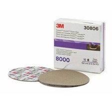 15 Sheets - 3m 30806 Trizact Hookit Foam Discs 6 Inch Sandpaper 8000 Grit