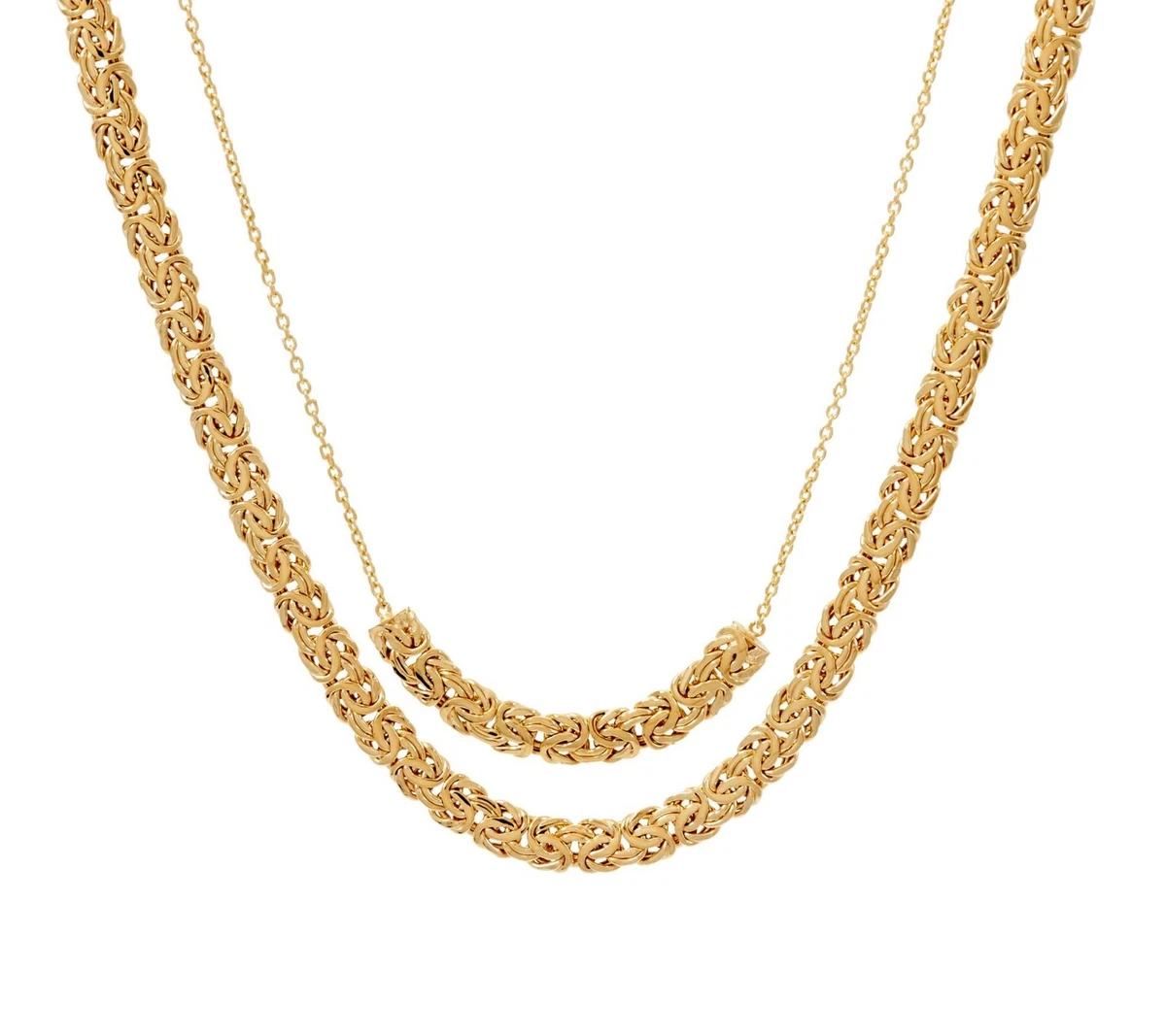 Qvc white 2024 gold chains