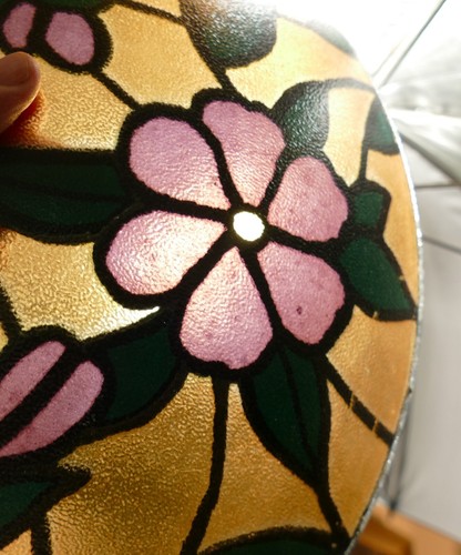 16" Buntglasoptik Schirm für Vintage Mid-Century Modern herunterziehbare Leuchte Pendelleuchte - Bild 5 von 5